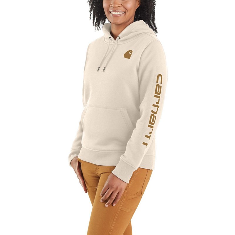 Carhartt Women’s Clarksburg Pullover Hoodie Malt, Small - Women's Outdoor Long-Sleeve Tops at Academy Sports