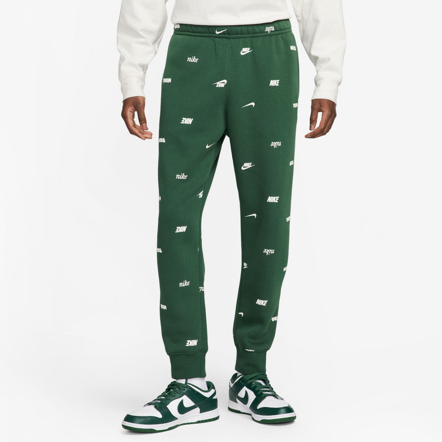 Nike Men's Club Fleece+ Brushed-Back Allover Print Joggers
