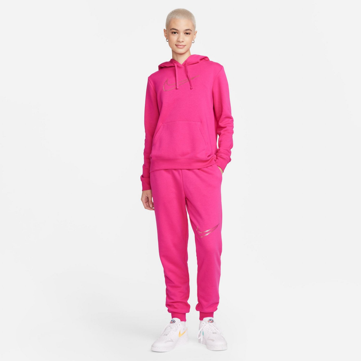 Nike Women's Sportswear Club Fleece Shine Mid-Rise Pants