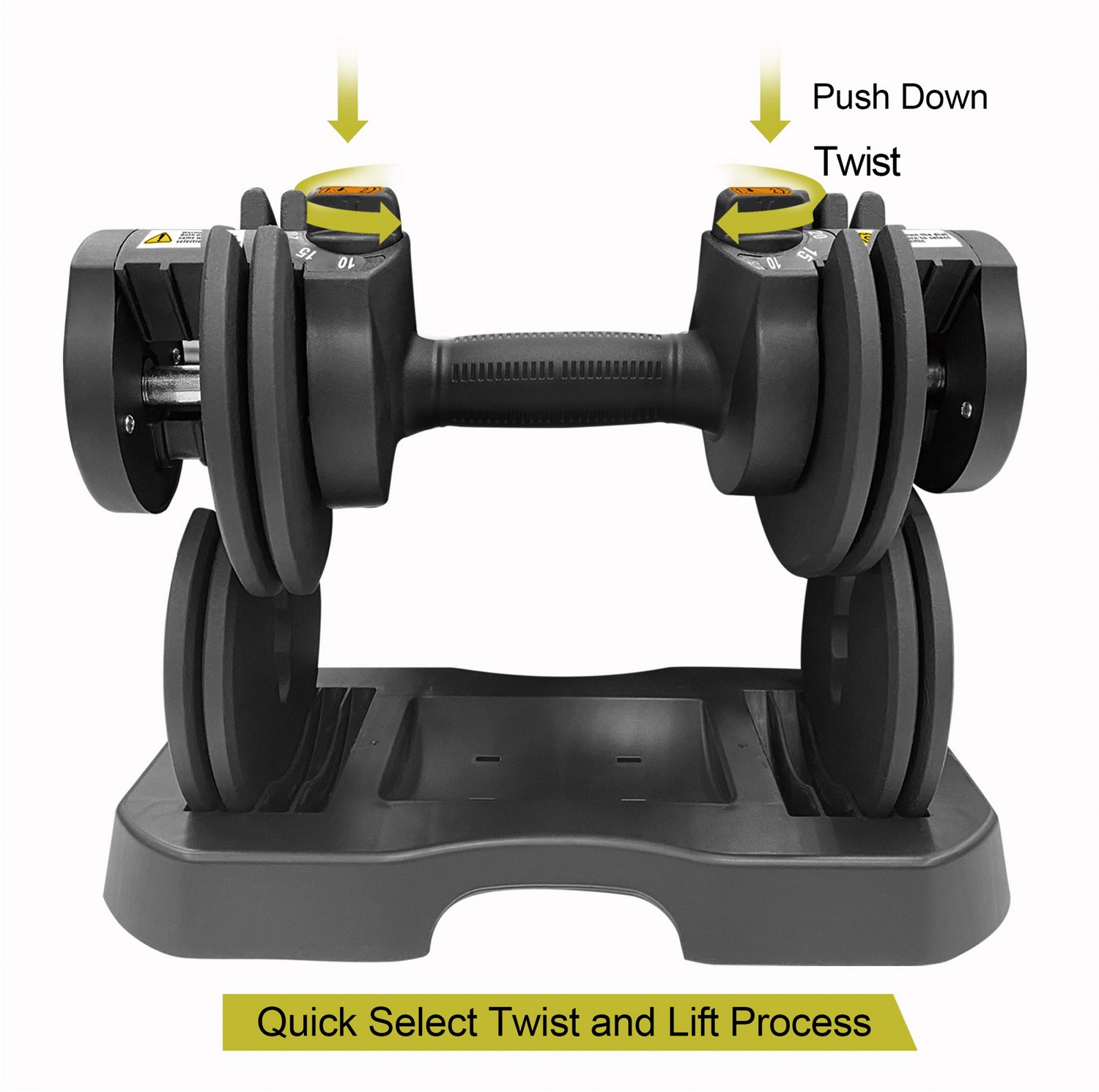 PRCTZ Quick Select Adjustable Dumbbell Set With Stand Academy