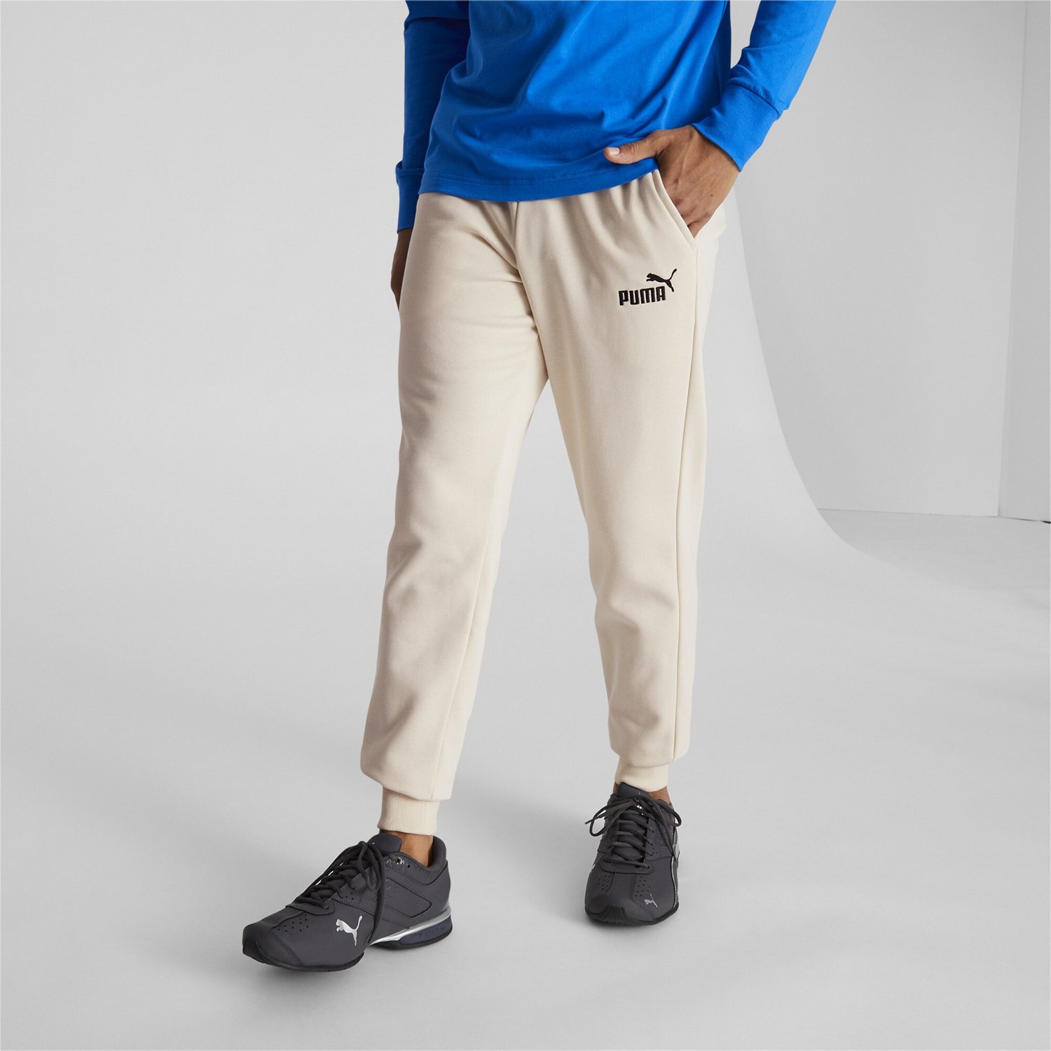 Puma, No1 Logo Jogging Bottoms, Closed Hem Fleece Jogging Bottoms