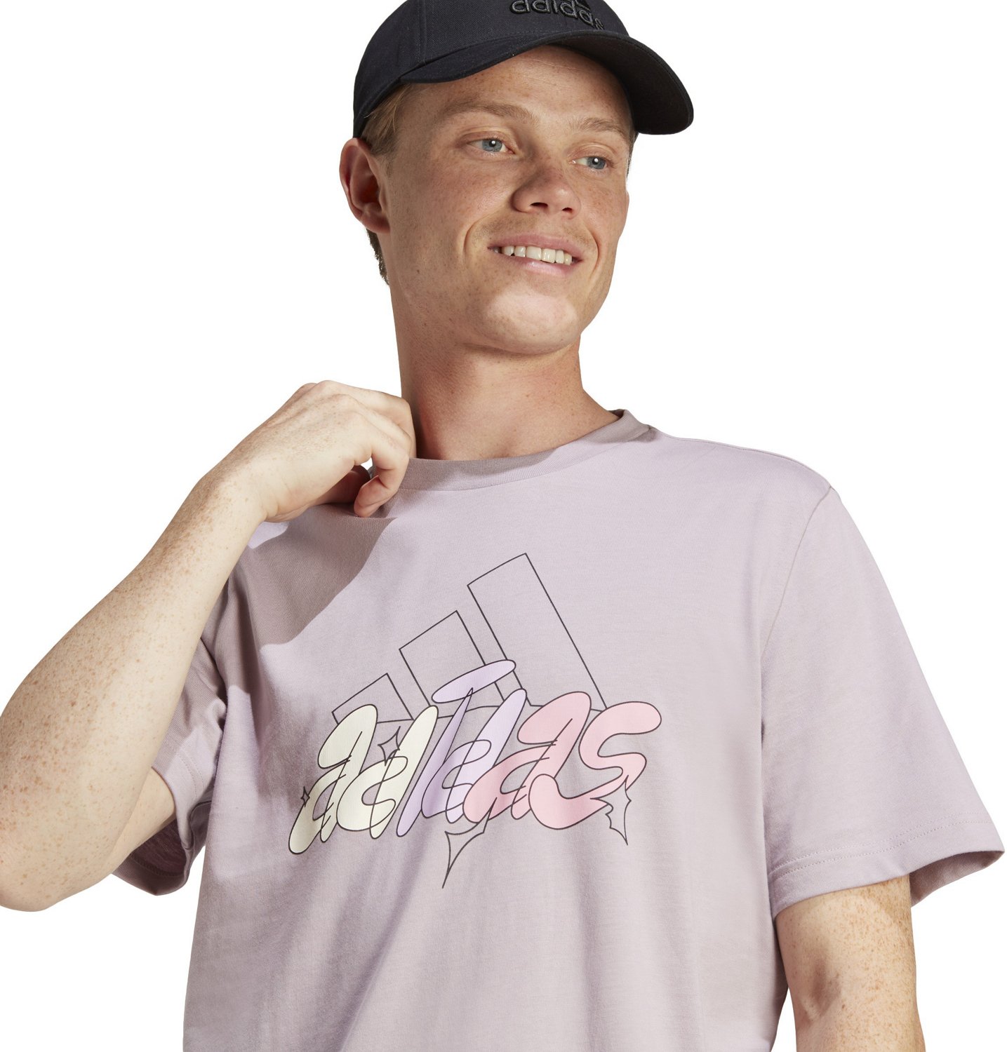 adidas Men's Illustrated Badge of Sport Logo T-shirt - view number 3