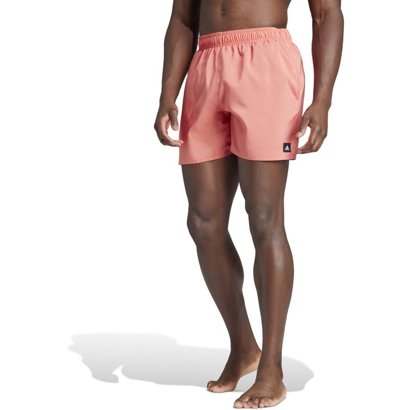 adidas Men's Solid Classic Swim Shorts 6 in Preloved Scarlet/White, Small - Men's Athletic Core Bottoms at Academy Sports