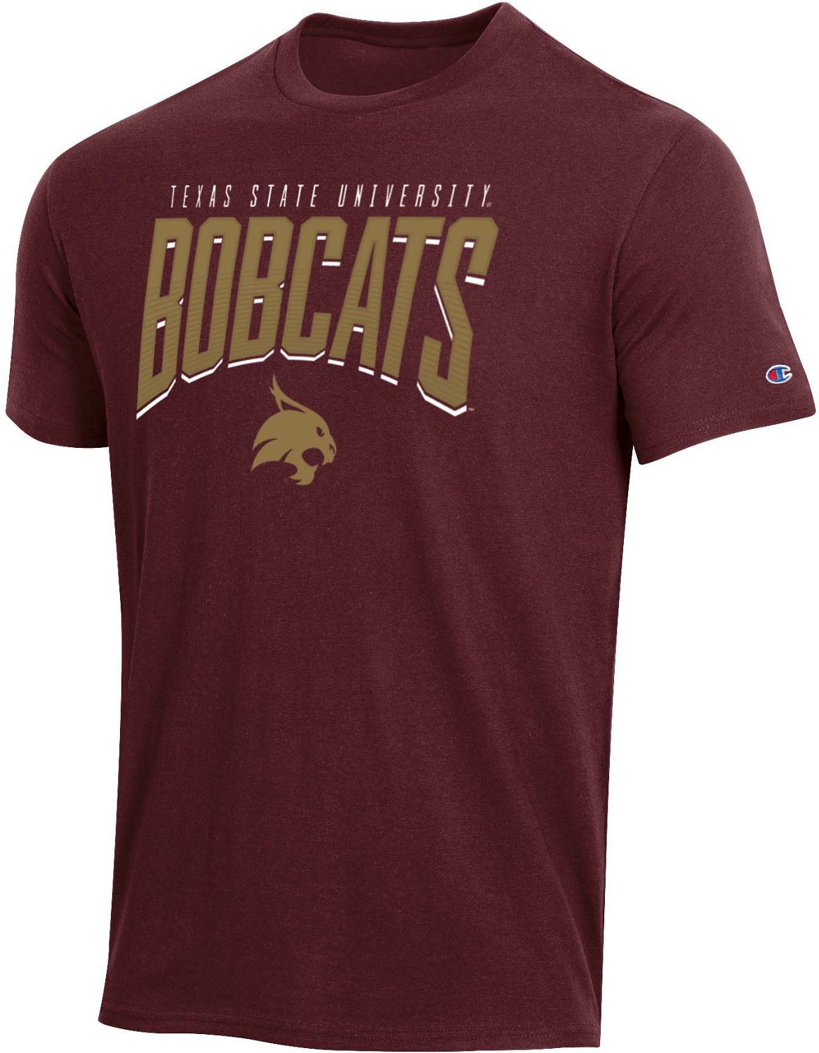 Champion Men's Texas State University Mascot Arch Short Sleeve T-shirt ...