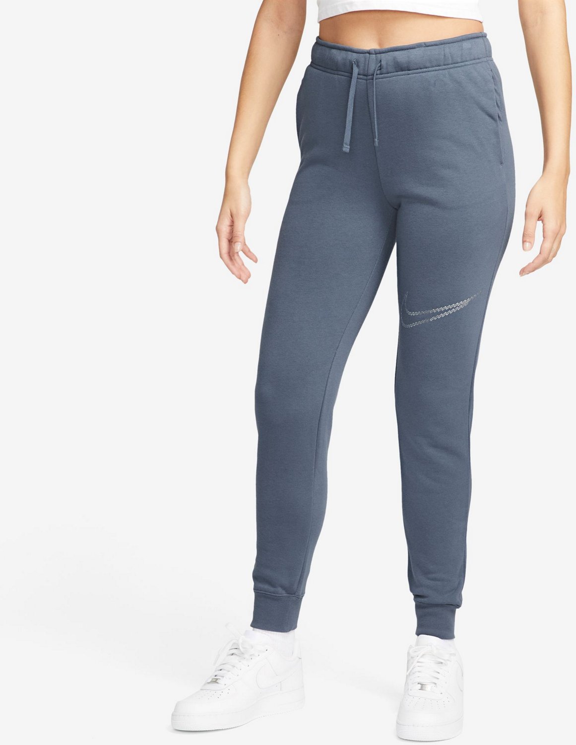 Nike Women's Sportswear Club Fleece Shine Mid-Rise Pants                                                                         - view number 1 selected