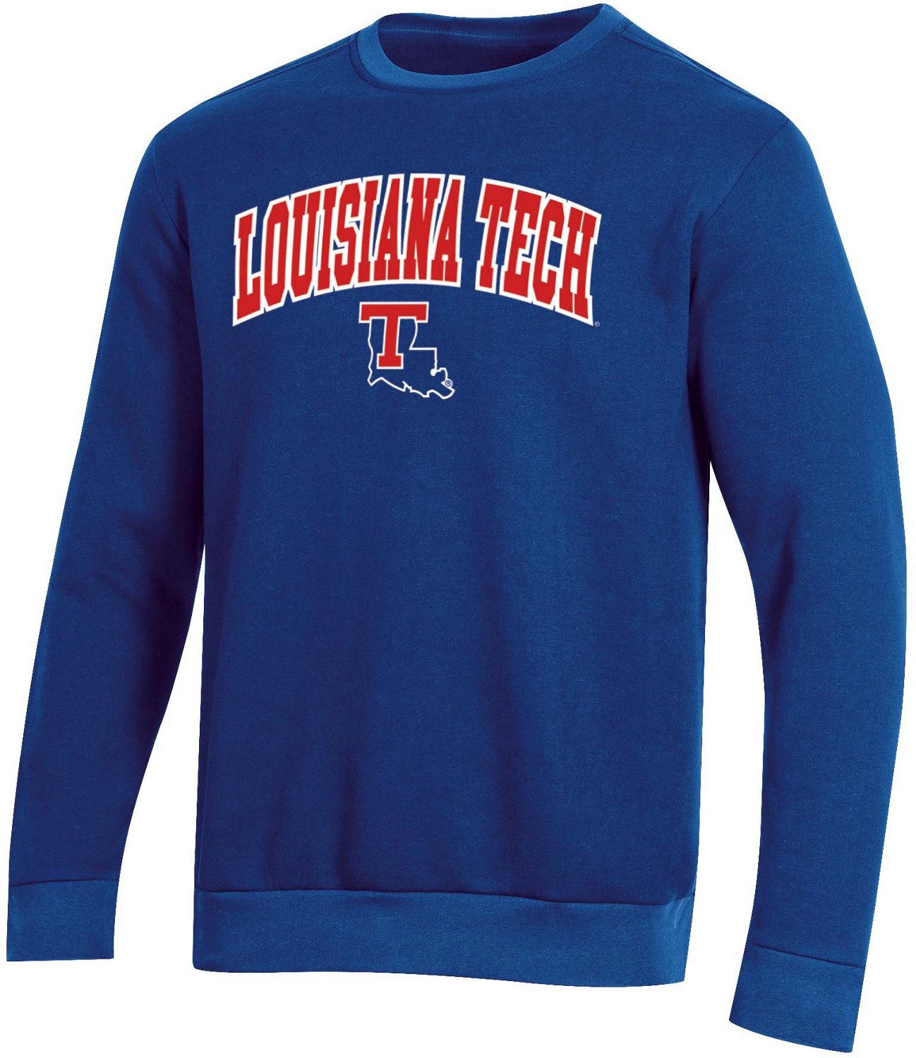 Champion Men's Louisiana Tech University Applique Fleece Crew Sweatshirt