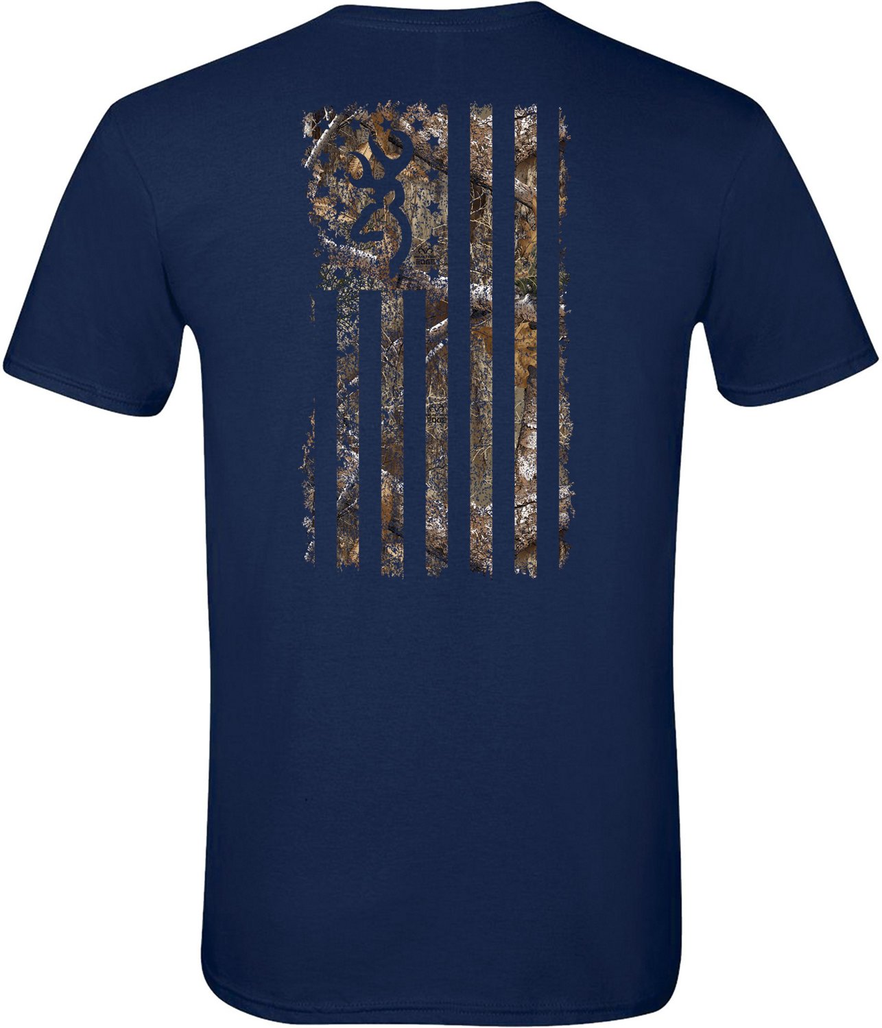 Browning Men's Realtree Edge Flag Graphic Short Sleeve T-shirt