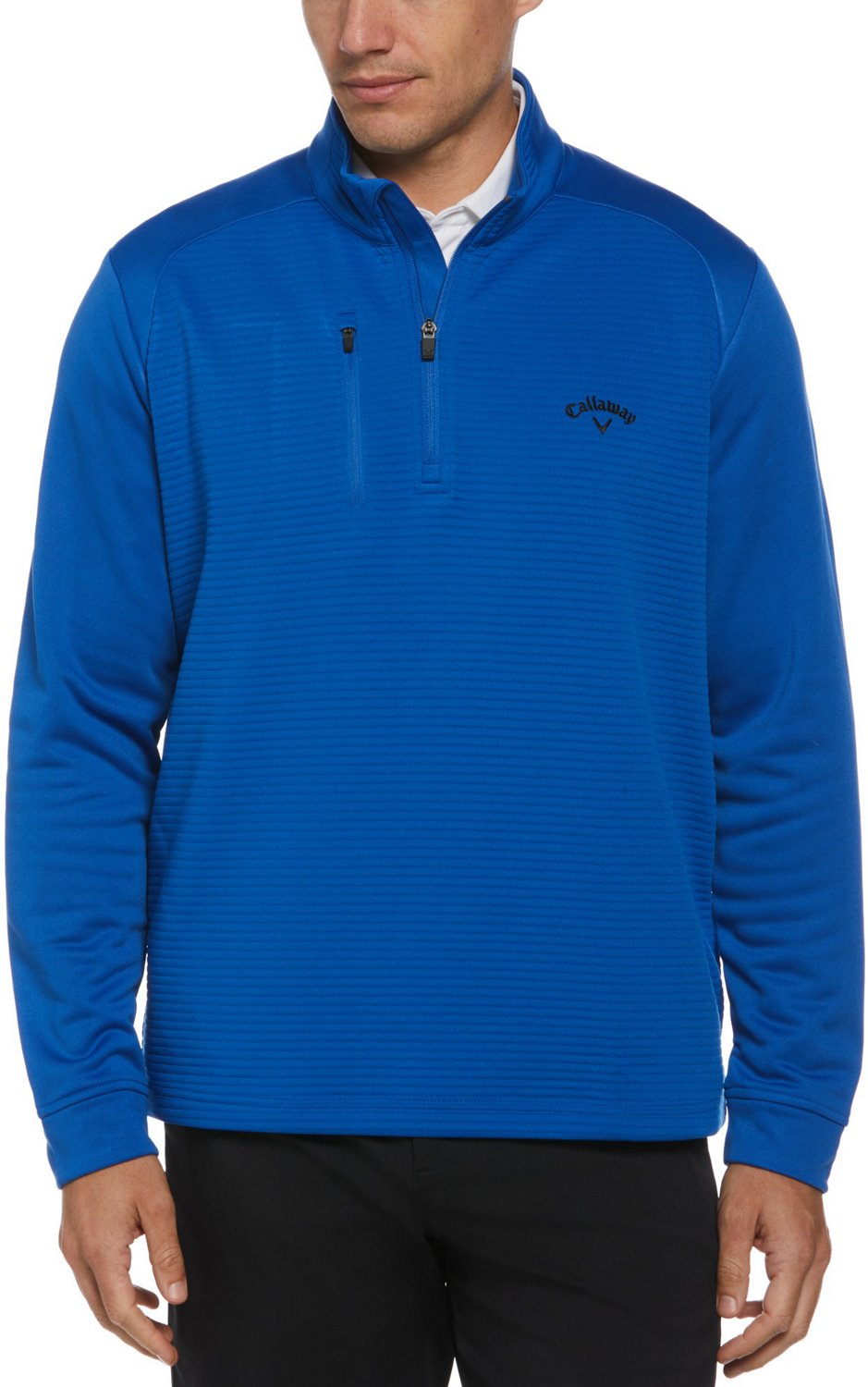 Callaway Men's Ottoman 1/4-Zip Striped Long Sleeve Golf Pullover Shirt