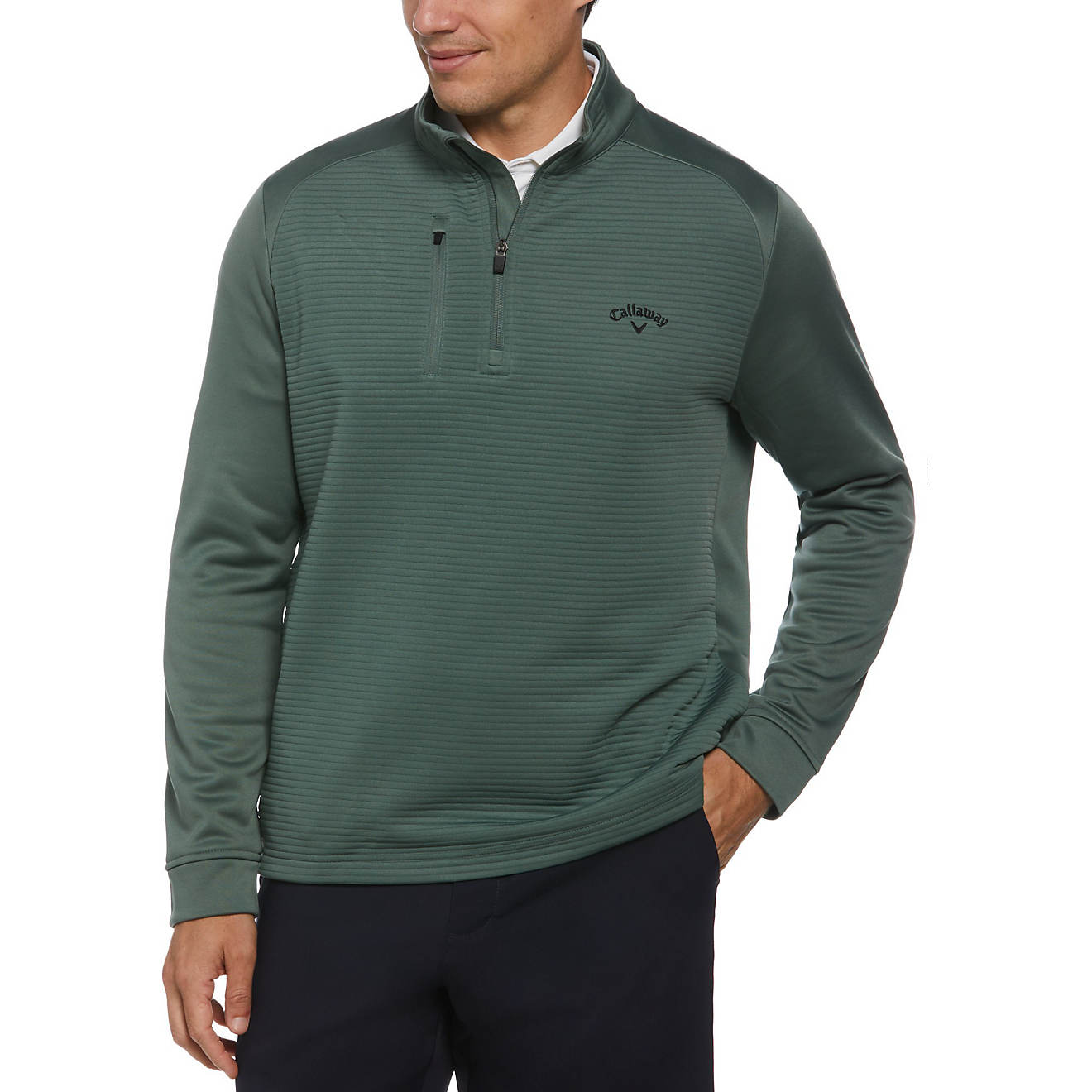 Callaway Men's Ottoman 1/4-Zip Striped Long Sleeve Golf Pullover Shirt                                                           - view number 1