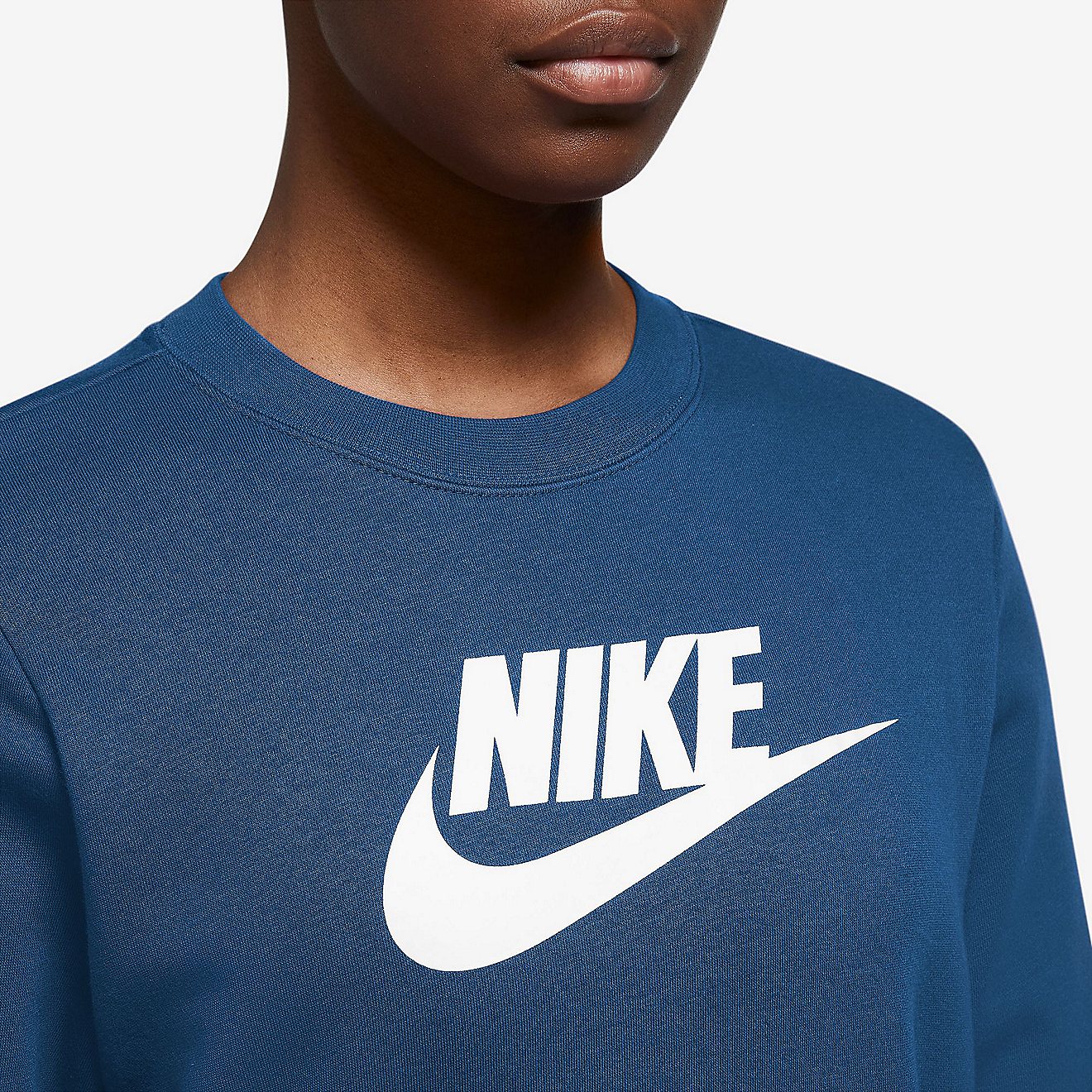 Nike Women's Club Fleece Graphic Long Sleeve Crew Neck Sweatshirt                                                                - view number 3