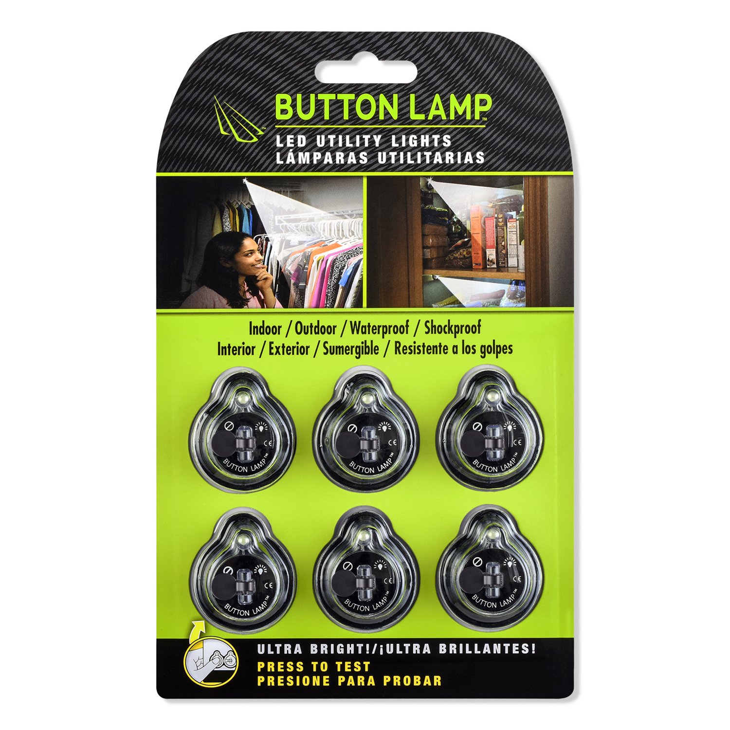 Panther Vision 15 Lumens Button Lamp Adhesive LEDs 6-Pack                                                                        - view number 3