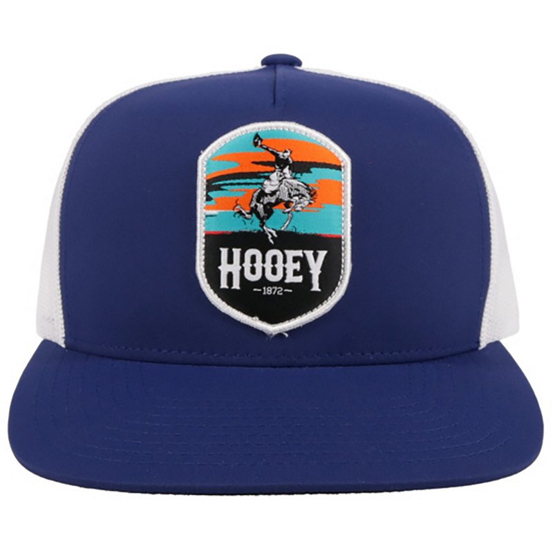 Hooey Adults' CHEYENNE 5-Panel Trucker Cap Navy Blue/White - Men's Hunting/Fishing Headwear at Academy Sports
