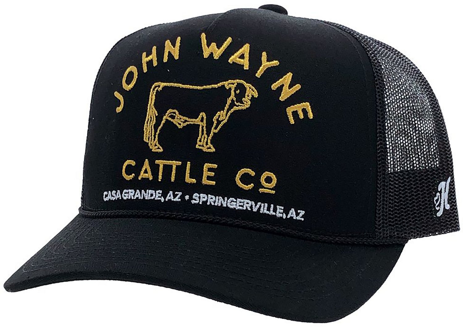 Hooey Adults' John Wayne 5-Panel Stitched Logo Trucker Cap