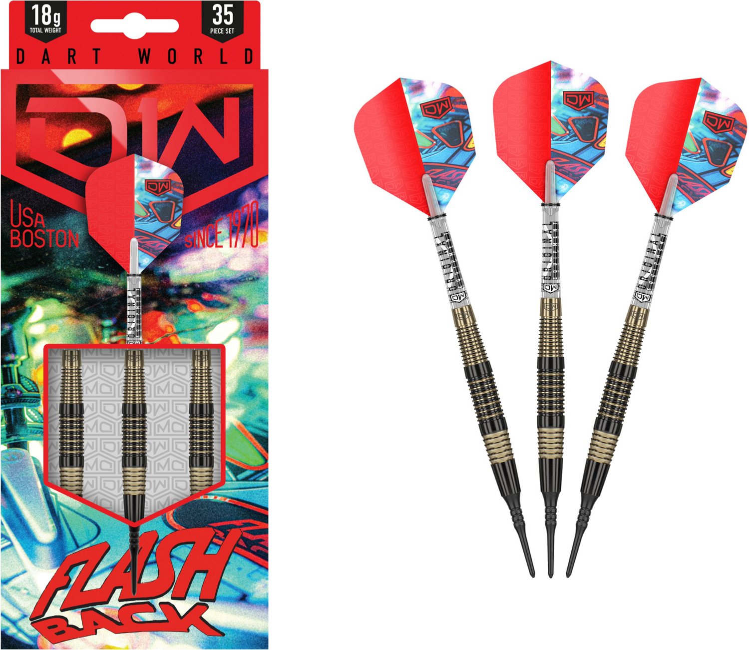 Dart World Flash Back 18g Soft Tip Dart Set                                                                                      - view number 4