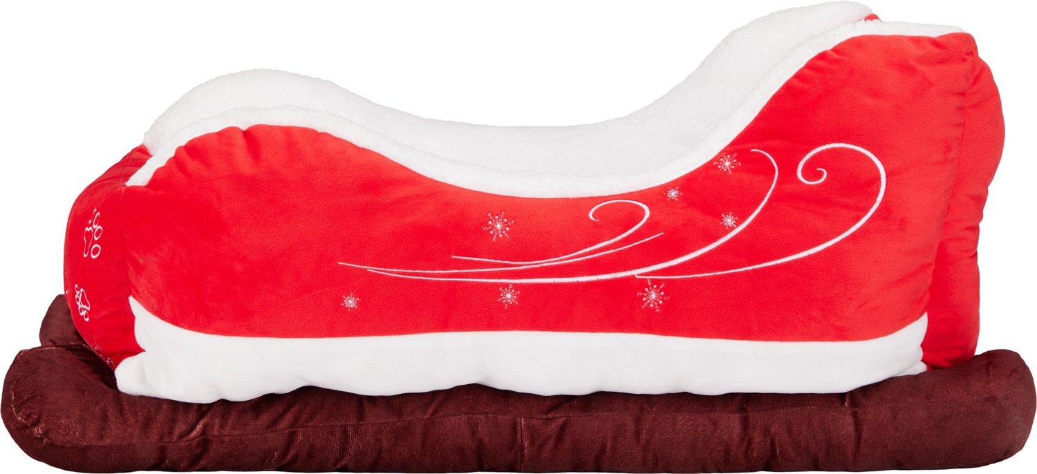 Magellan Outdoors Holiday Santa Sleigh Dog Bed Academy