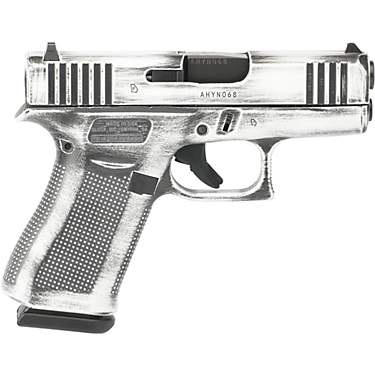 GLOCK 43X 9mm White Battle Worn 10rd Handgun                                                                                    