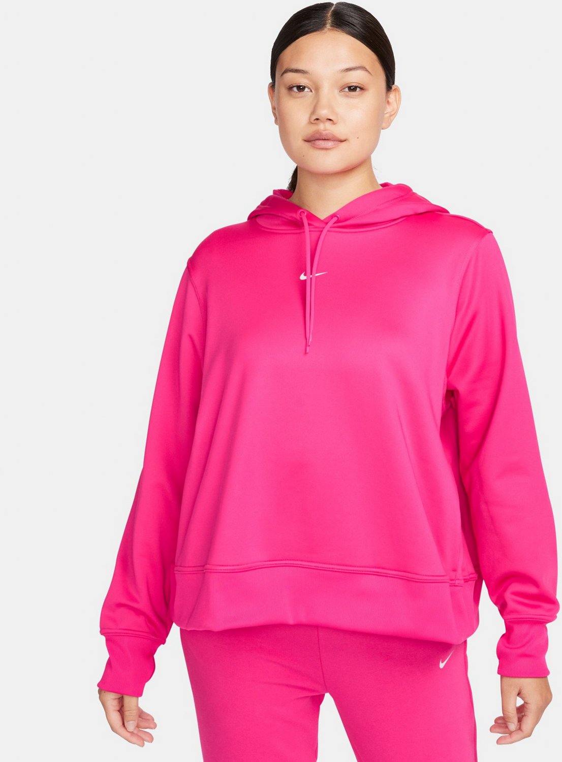 Nike Women's One ThermaFIT Plus Size Pullover Hoodie Academy