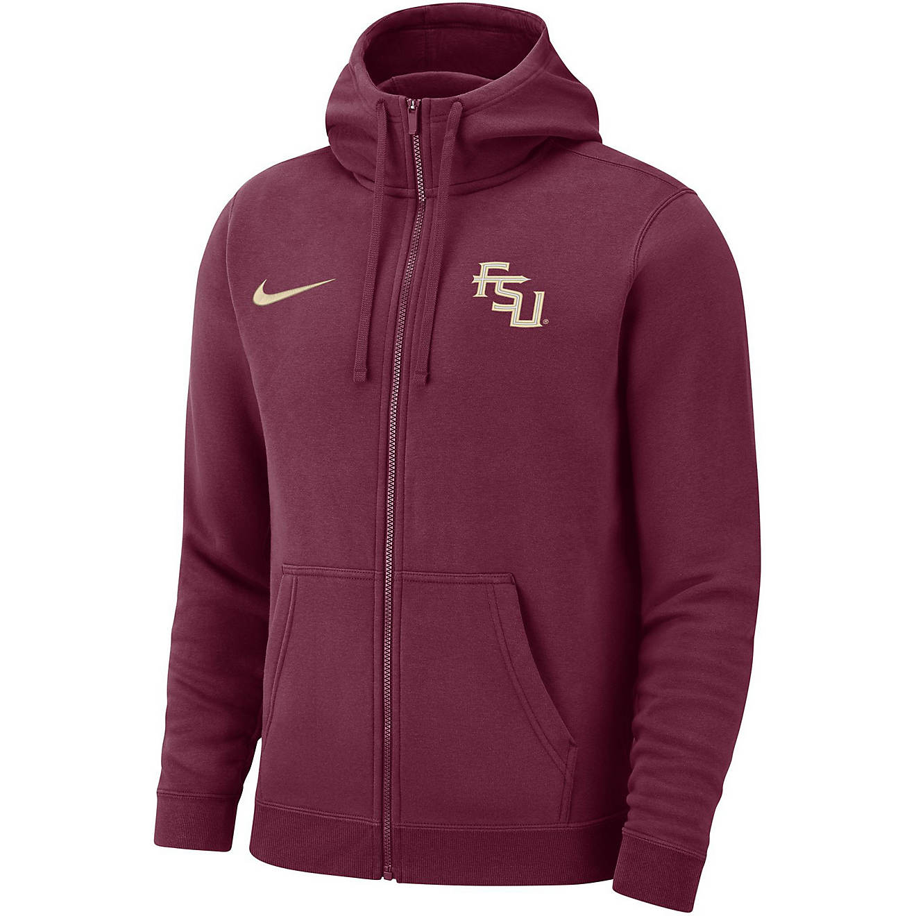 Nike Men's Florida State University Club Fleece Full-Zip Hoodie | Academy