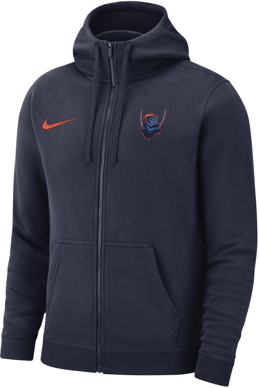 Nike Men's University of Virginia Club Fleece Full Zip Hoodie