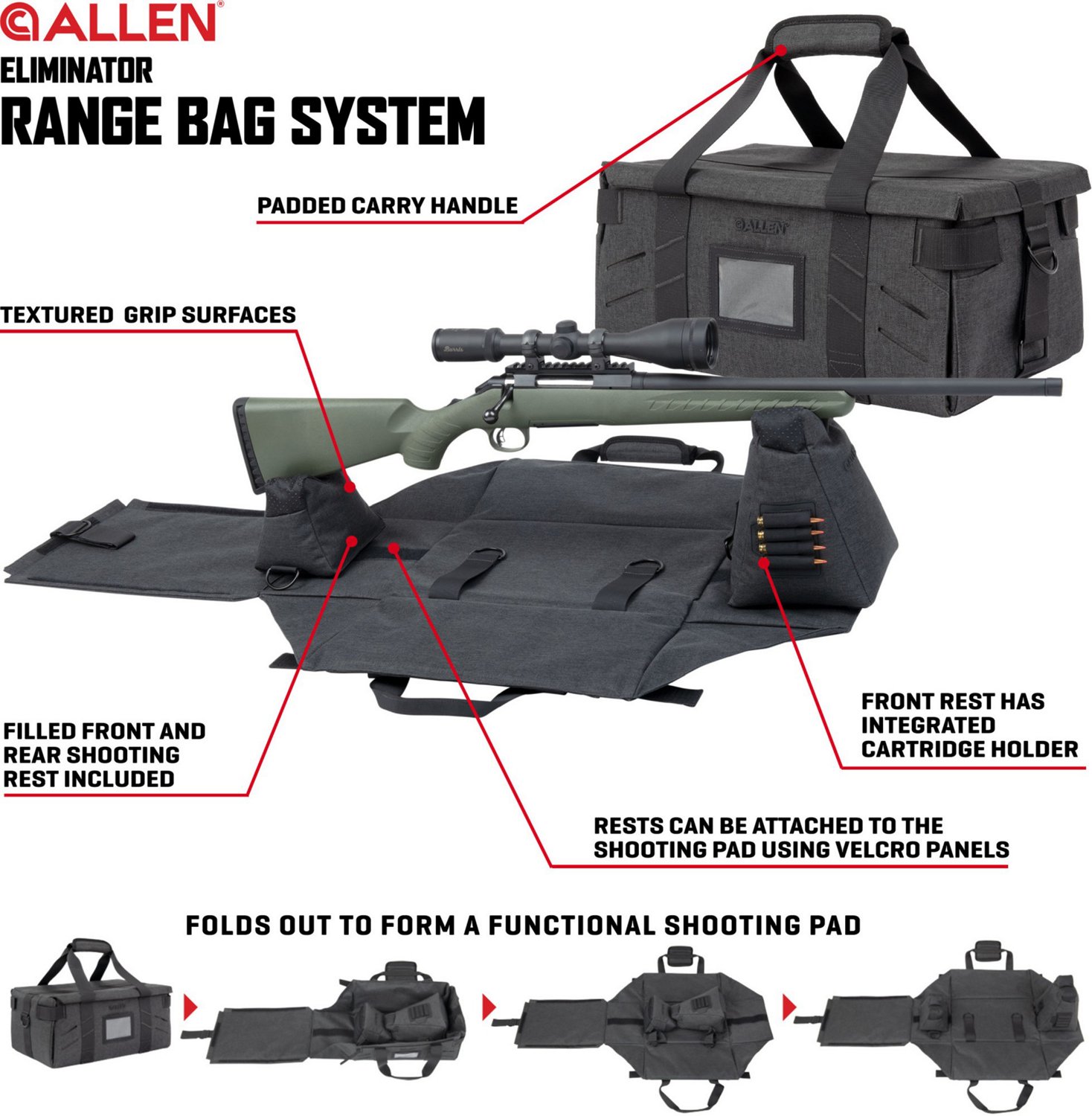 Allen Company Eliminator Range Bag & Portable Shooting Rest System                                                               - view number 7