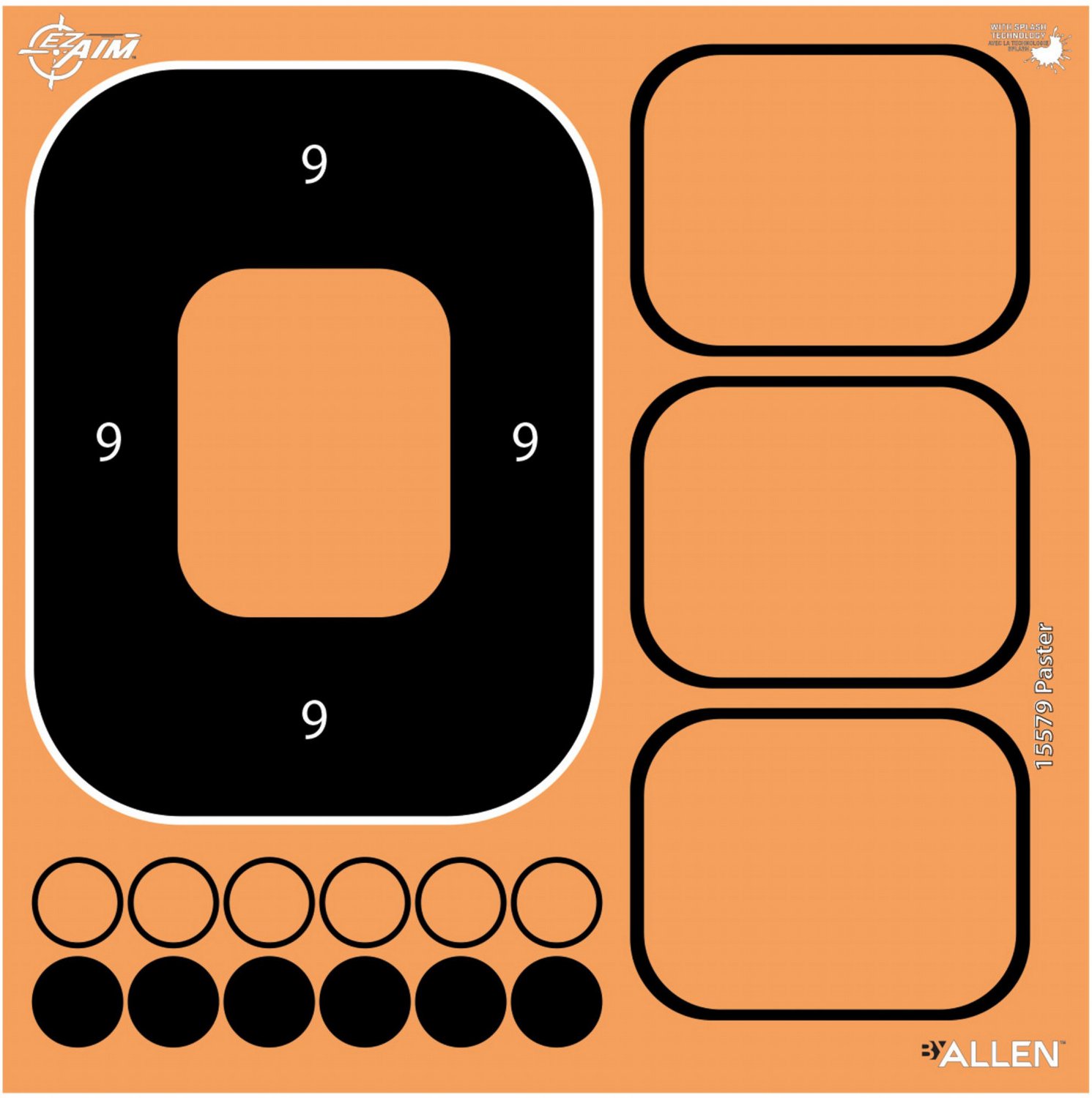 Allen Company EZ Aim Splash Reactive Silhouette Paper Shooting Target Kit - view number 2