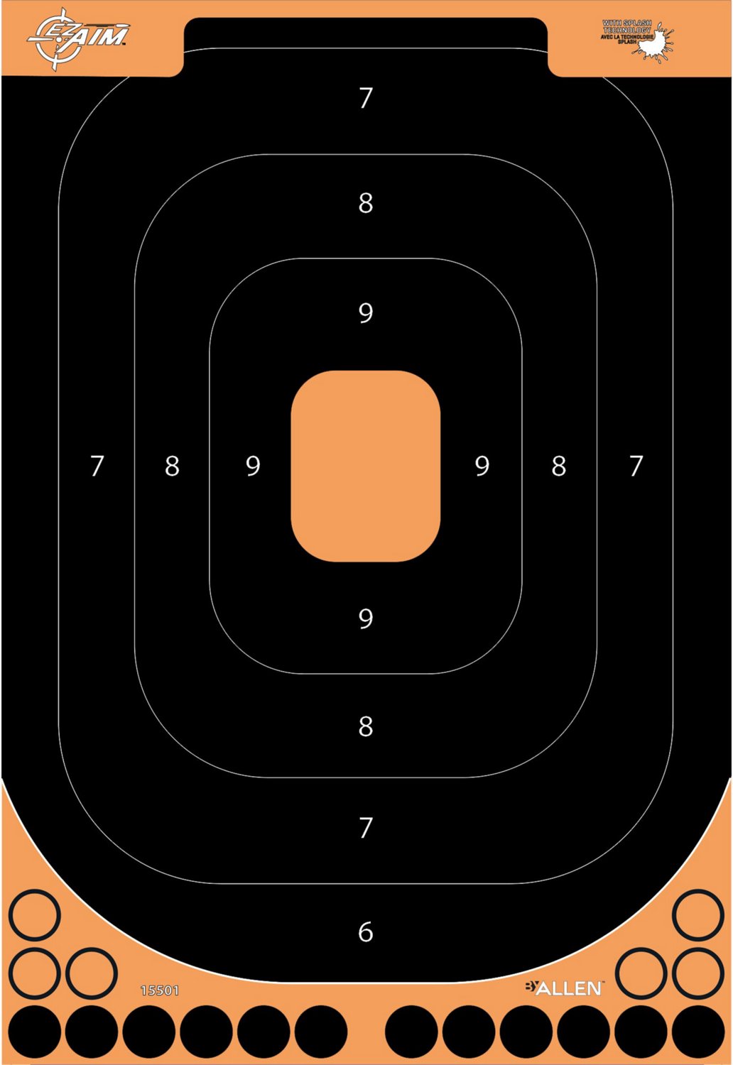 Allen Company EZ Aim Splash Reactive Silhouette Paper Shooting Target Kit - view number 3