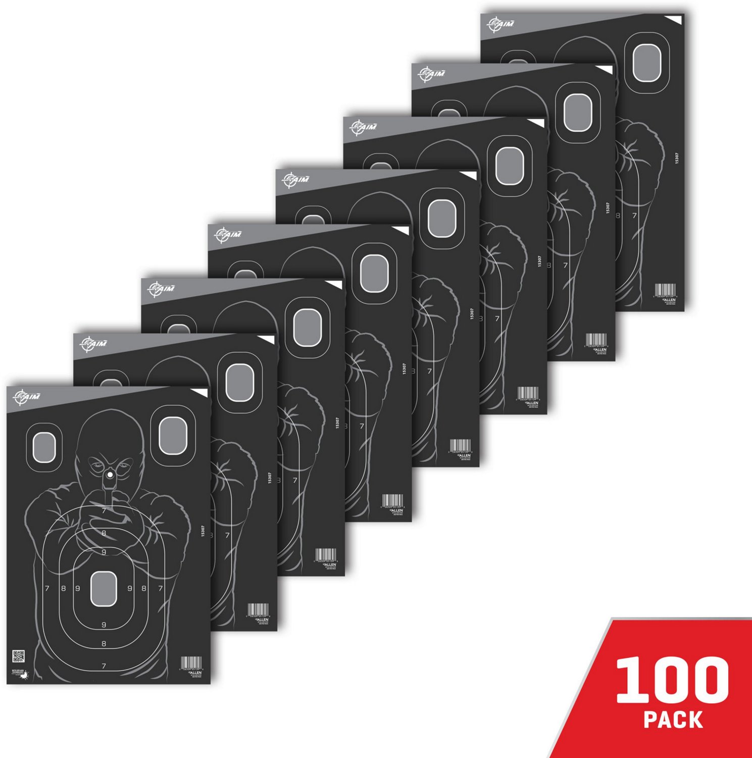 Allen Company EZ Aim 12.5x18.25in Splash Reactive Silhouette Paper Shooting Target 100-Pack - view number 2