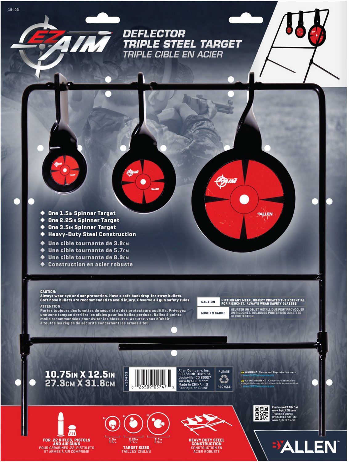 Allen Company EZ Aim Triple Deflector Spinner Target System