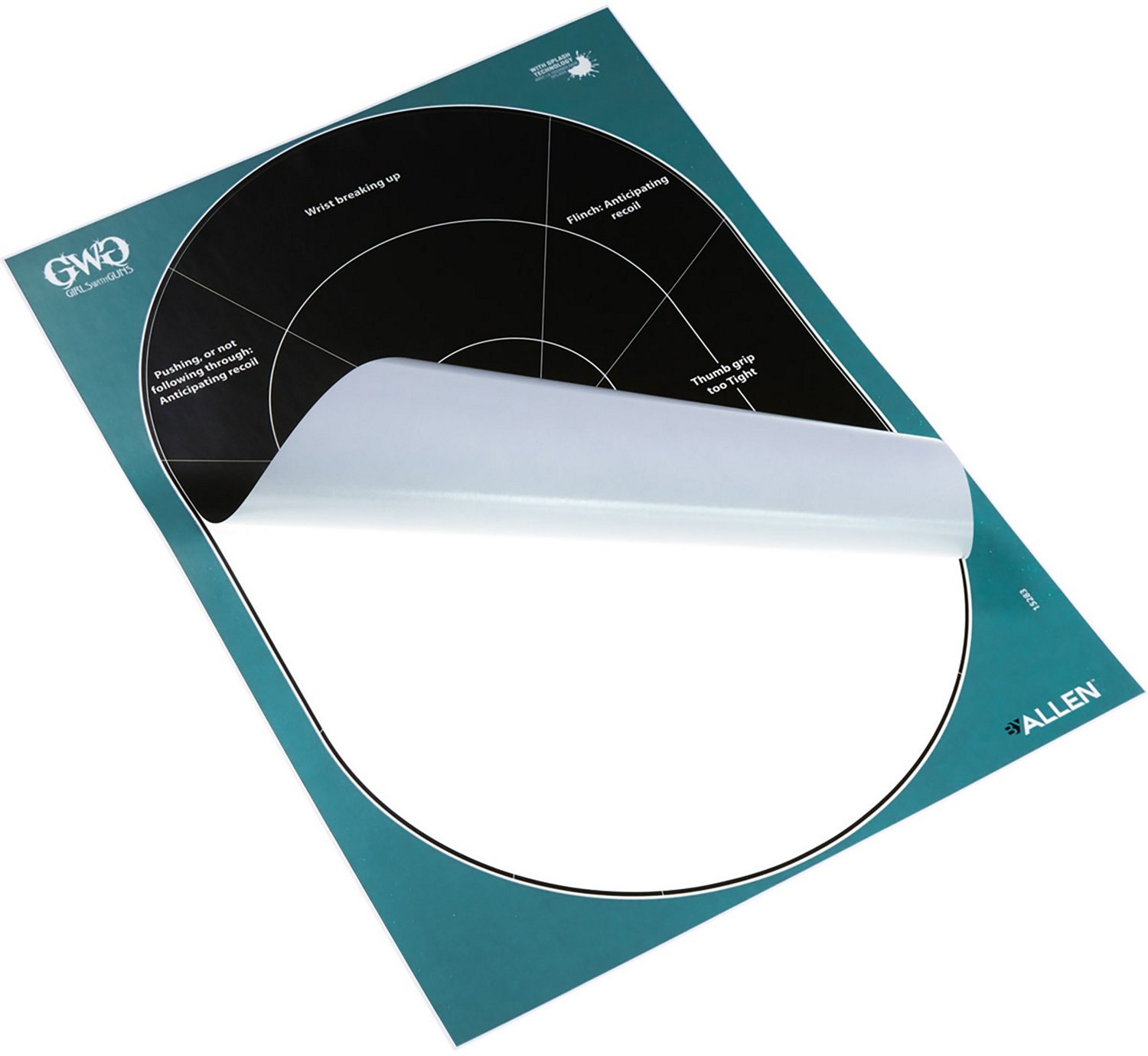 Girls With Guns Adhesive Splash Reactive Paper Handgun Trainer Shooting Target 5-Pack