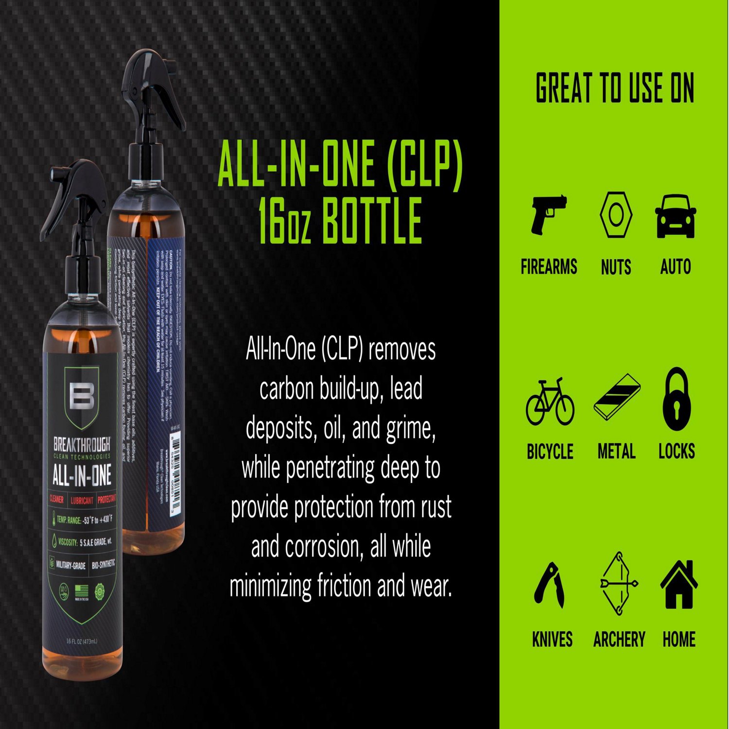 Breakthrough Clean Technologies 16 oz. Battle Born Bio-Synthetic All-in-One Gun Cleaner - view number 3