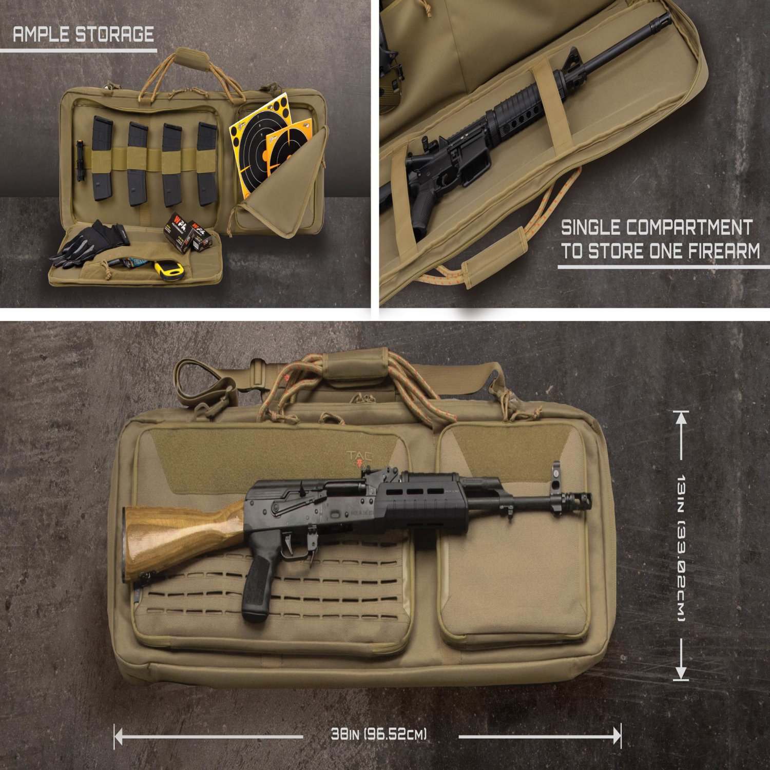 Allen Company Tac-Six Laser-Cut Molle Front Lockable 38 in Tactical Gun Case - view number 4