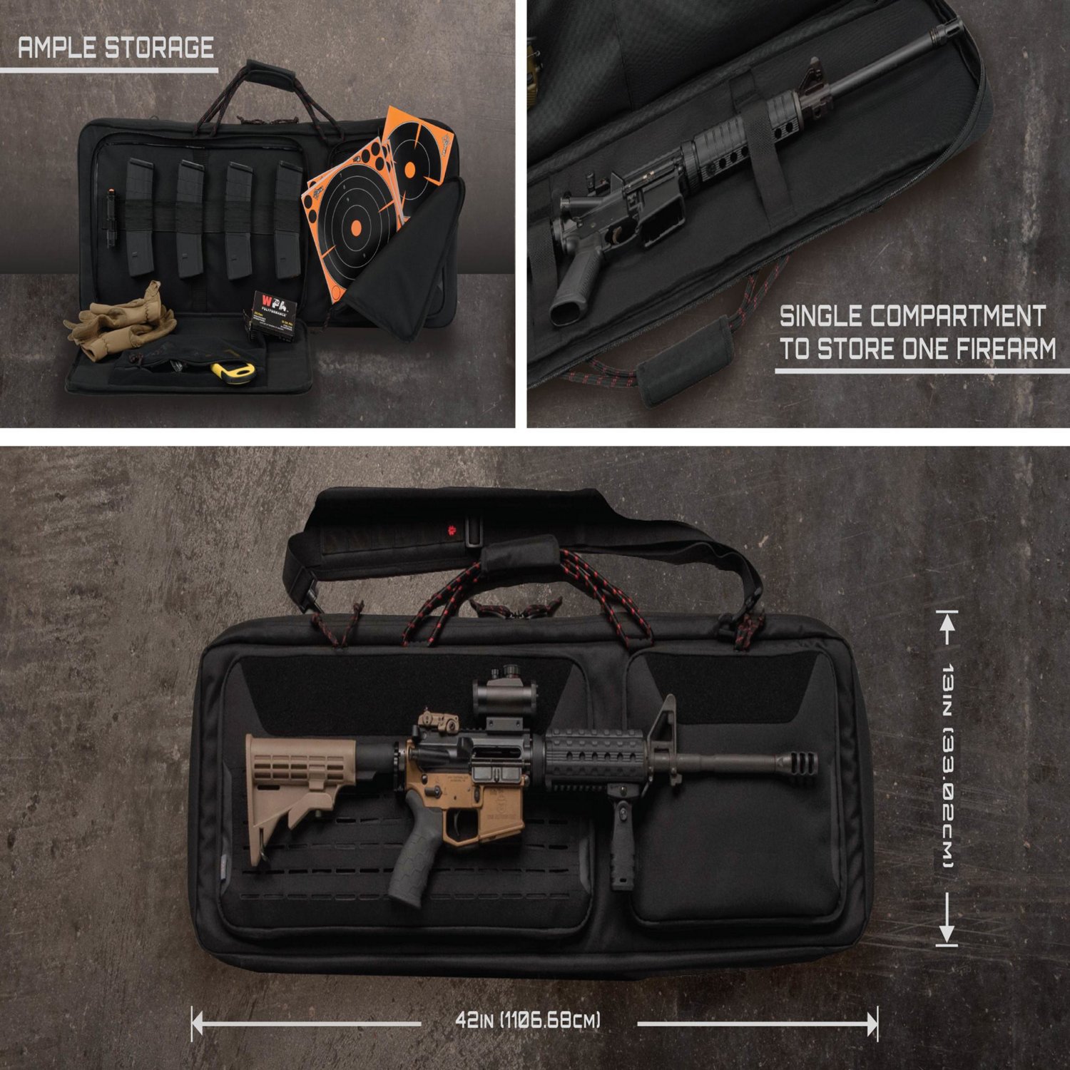 Allen Company Tac-Six Laser-Cut Molle Front Lockable 42 in Tactical Gun Case - view number 4