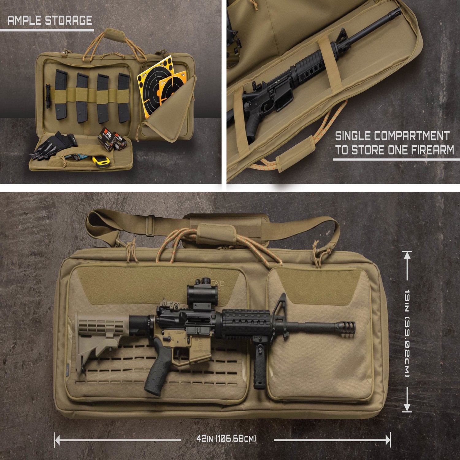 Allen Company Tac-Six Laser-Cut Molle Front Lockable 42 in Tactical Gun Case - view number 4