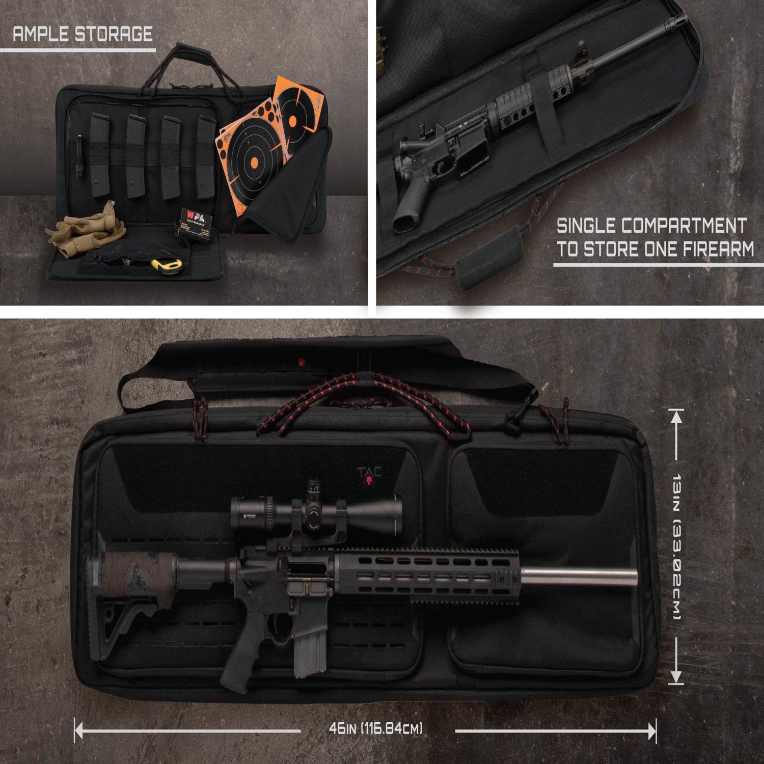 Allen Company Tac-Six Laser-Cut Molle Front Lockable 46 in Tactical Gun Case - view number 4