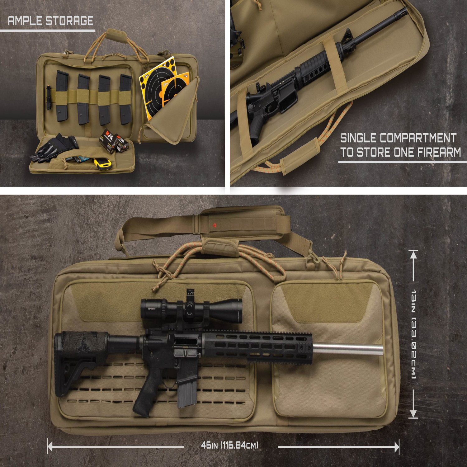 Allen Company Tac-Six Laser-Cut Molle Front Lockable 46 in Tactical Gun Case - view number 4