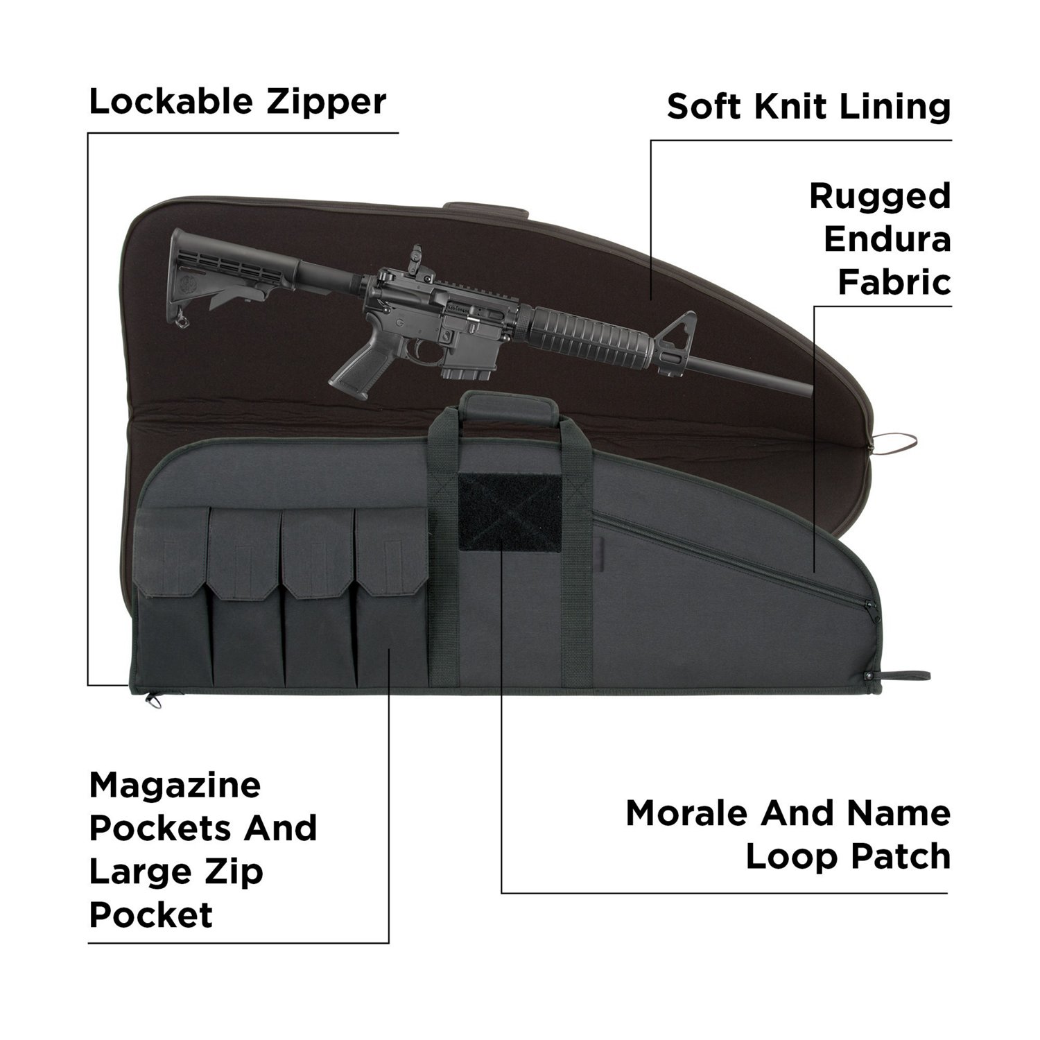 Allen Company Tac-Six Range 37 in Tactical Rifle Case - view number 4