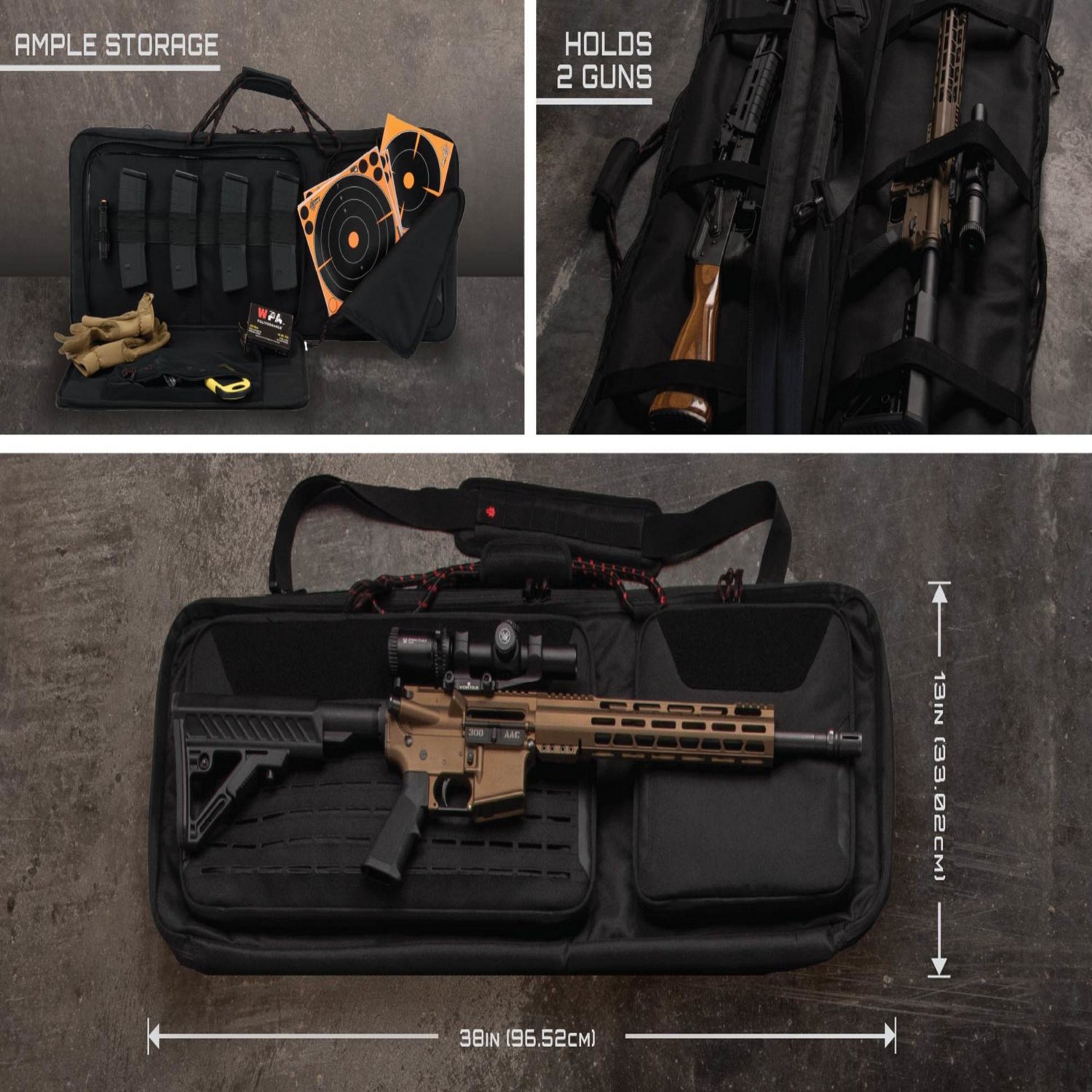 Allen Company Tac-Six Laser-Cut Molle Front 2-Firearms 38 in Tactical Gun Case - view number 4