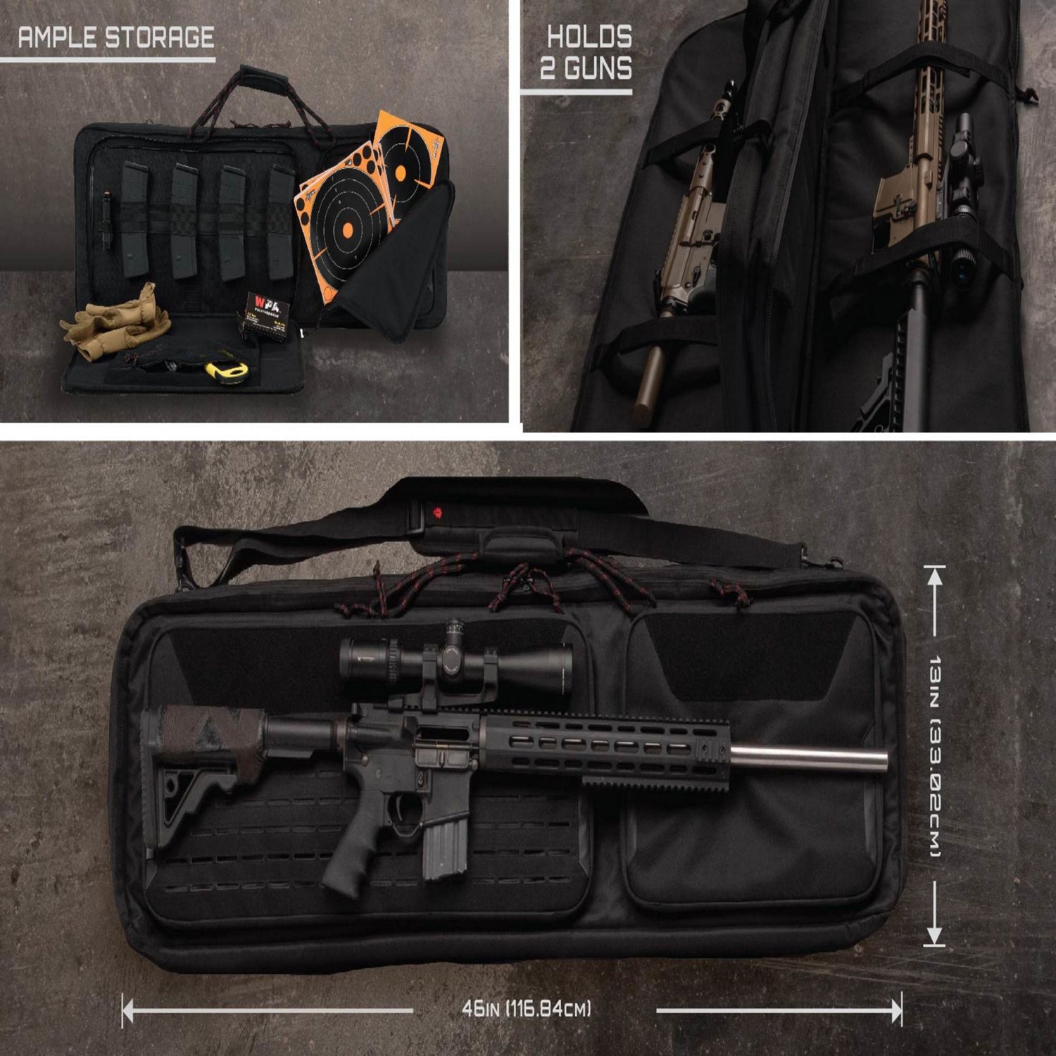 Allen Company Tac-Six Laser-Cut Molle Front 2-Firearms 46 in Tactical Gun Case - view number 4