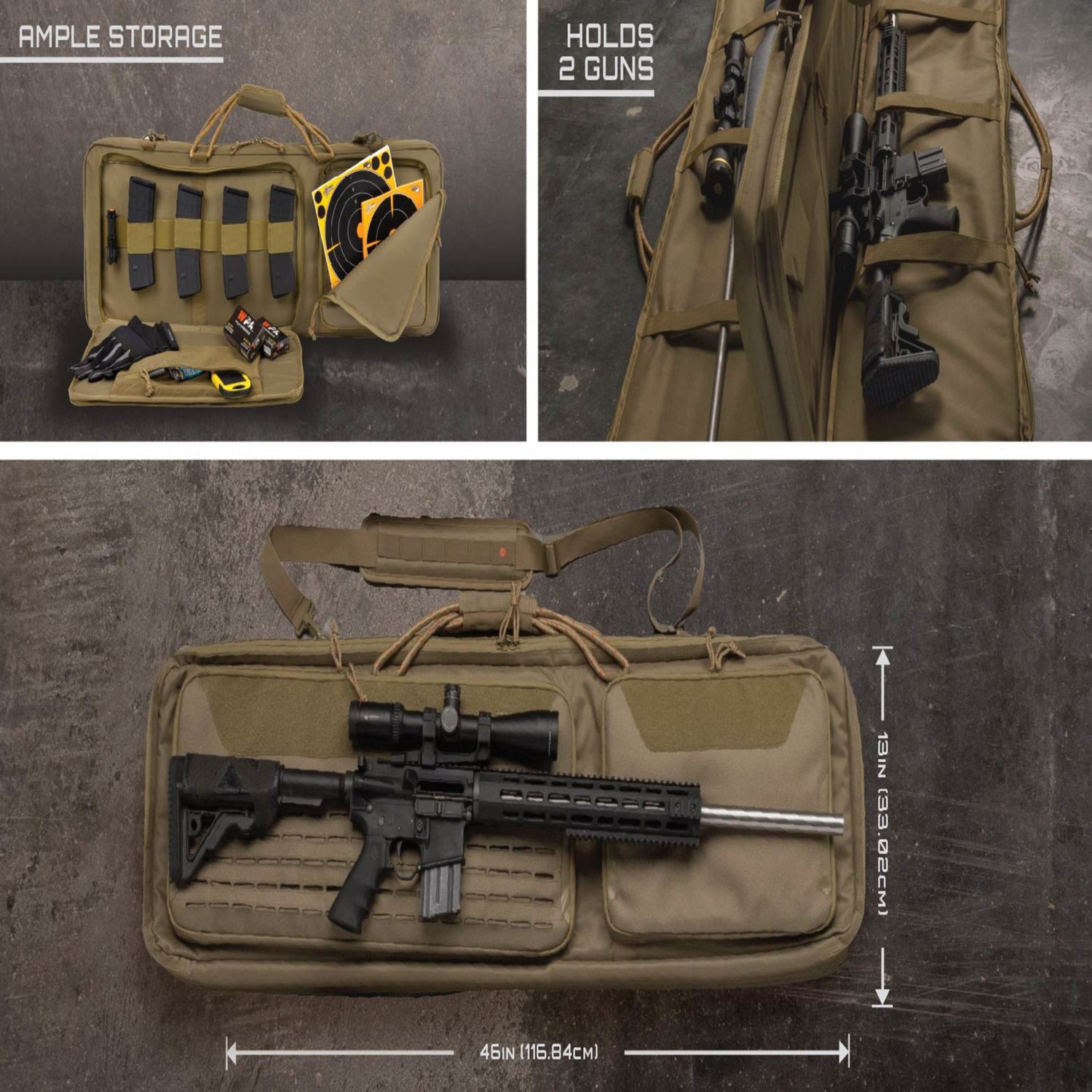 Allen Company Tac-Six Laser-Cut Molle Front 2-Firearms 46 in Tactical Gun Case - view number 4