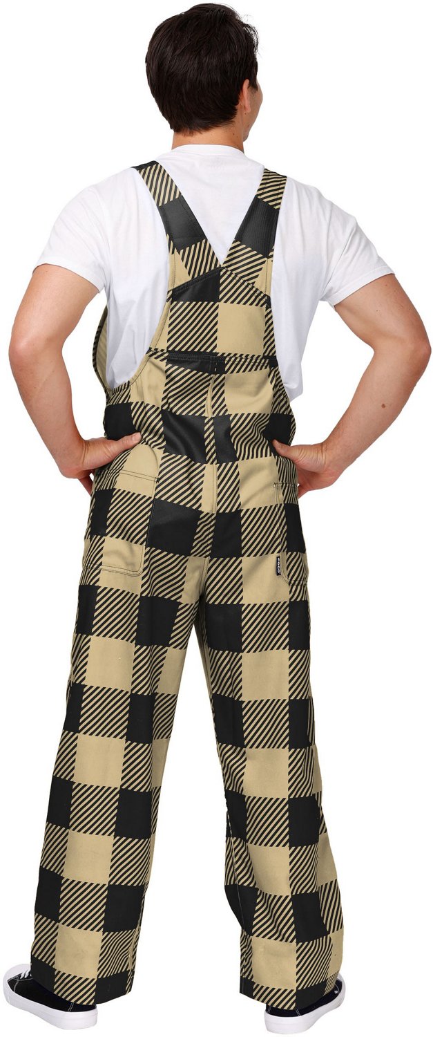 FOCO Men's New Orleans Saints Buffalo Plaid Overalls                                                                             - view number 2
