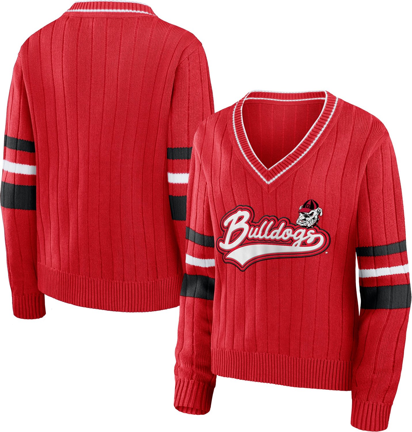 WEAR Women's University of Georgia V-Neck Sweater - view number 3