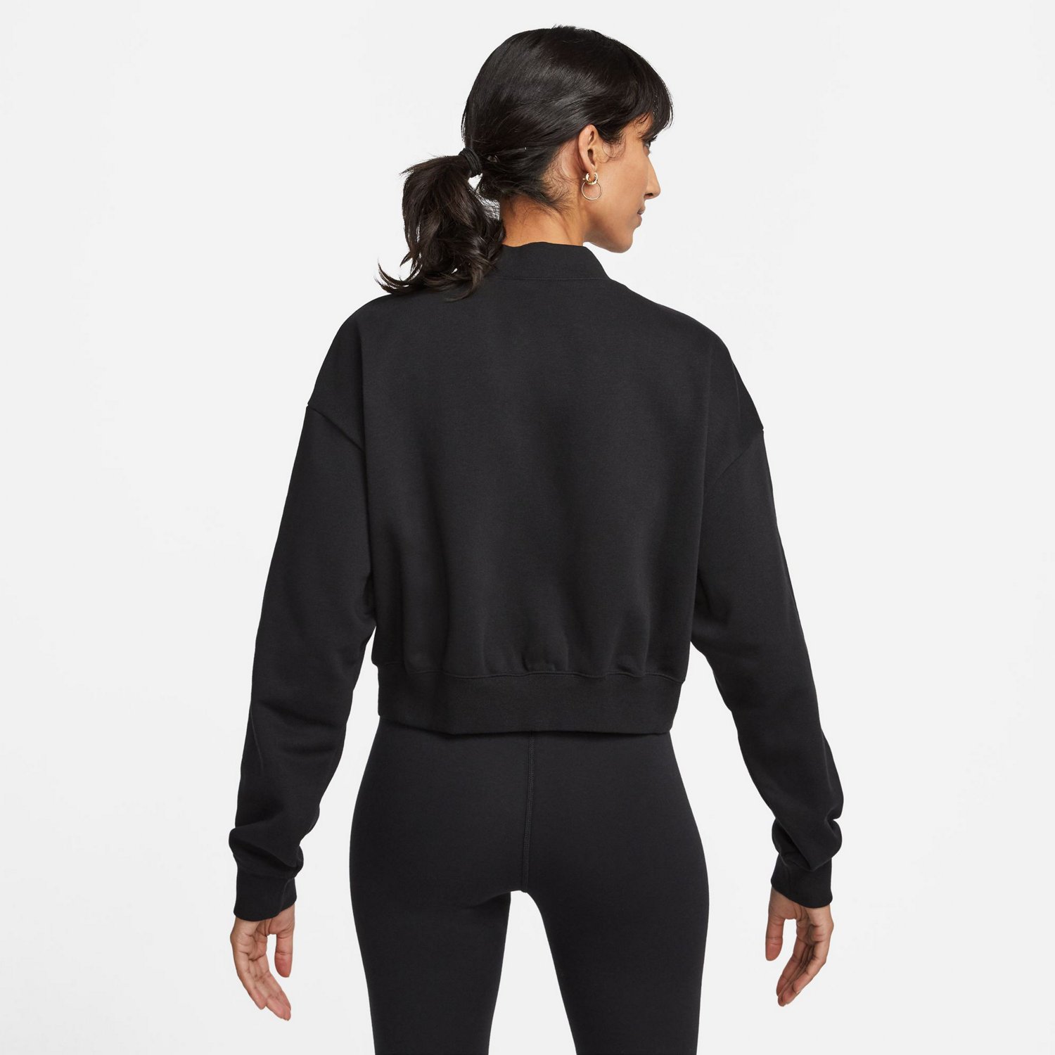 Nike Women's Sportswear Club Fleece Oversized Cropped Full Zip Sweatshirt - view number 2