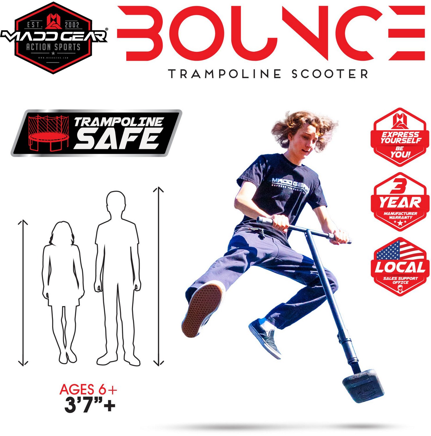 Madd Gear Bounce Trampoline Scooter Academy