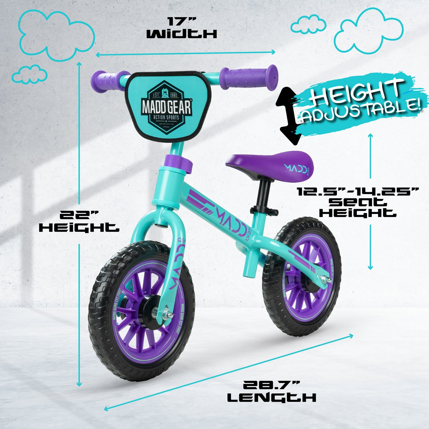 Madd Gear Light Up BMX Balance Bike Academy