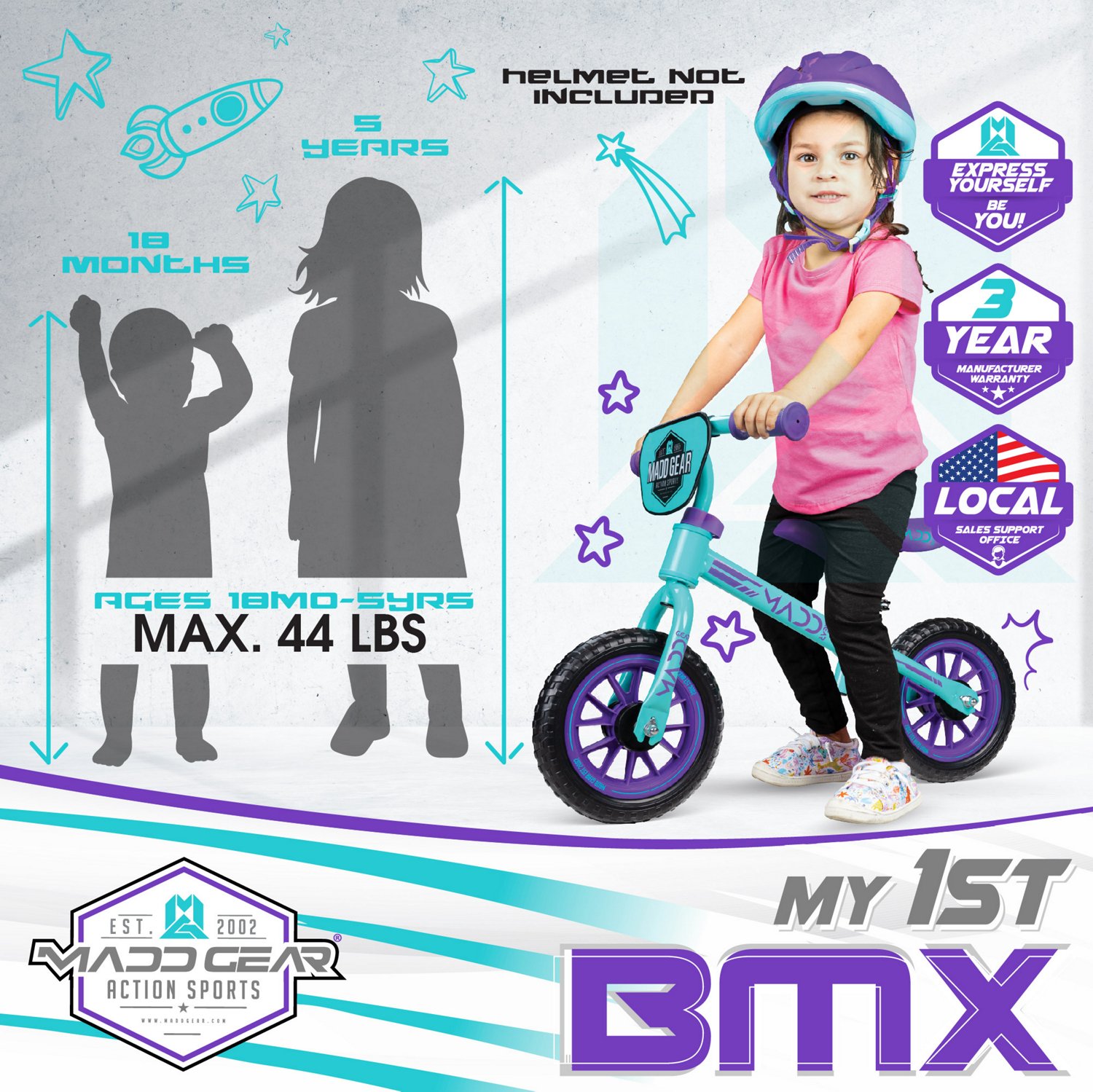 Madd Gear Light-Up BMX Balance Bike - view number 3