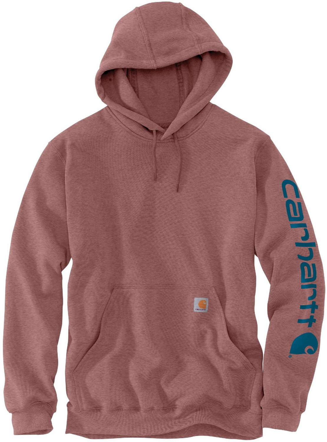 Carhartt Men's Loose Fit Midweight Signature Sleeve Logo Hooded Sweatshirt - view number 2