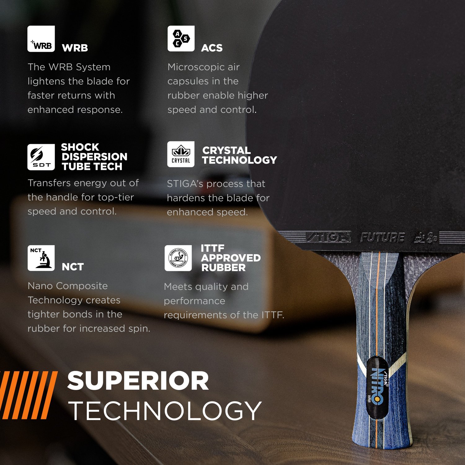 Stiga Nitro Table Tennis Racket                                                                                                  - view number 5