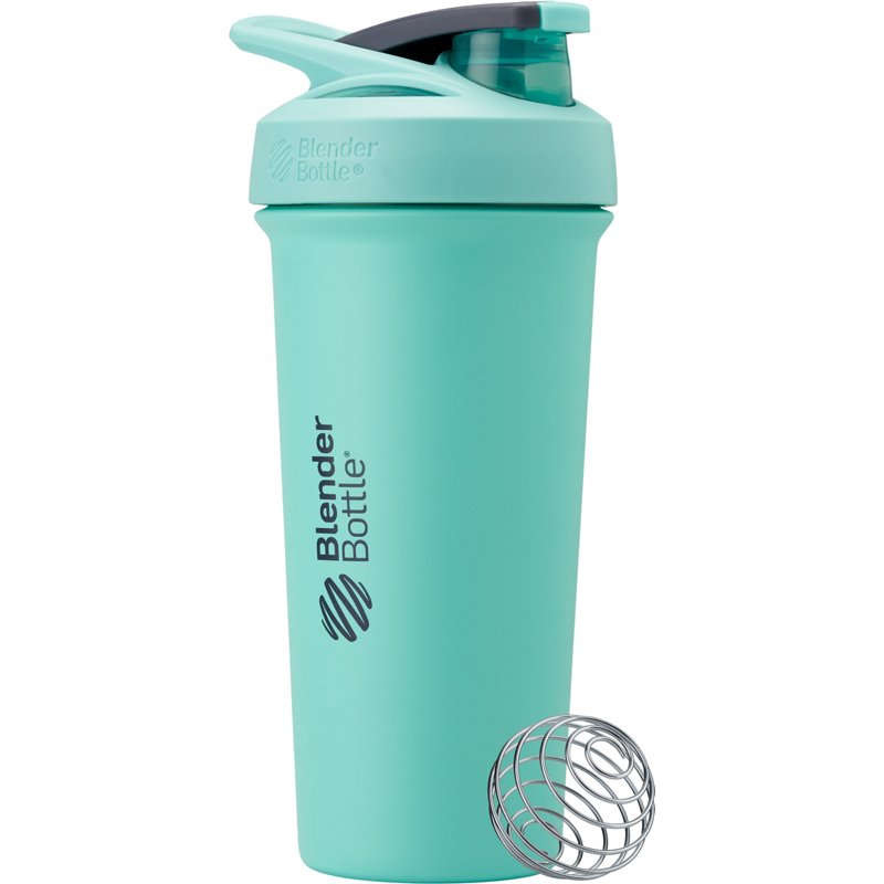 BlenderBottle Blender Bottle Strada 24 oz Insulated Stainless Steel Protein Shaker Turquoise/Aqua - Health Supplements at Academy Sports