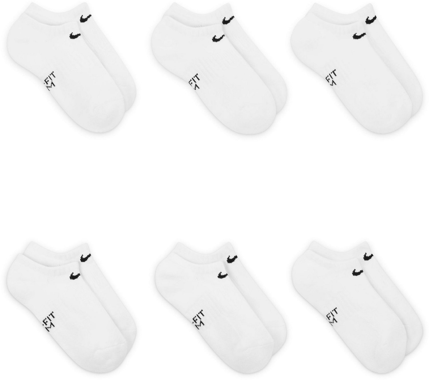 Nike Boys' Performance Cushioned No-Show Training Socks 6 Pack - view number 3
