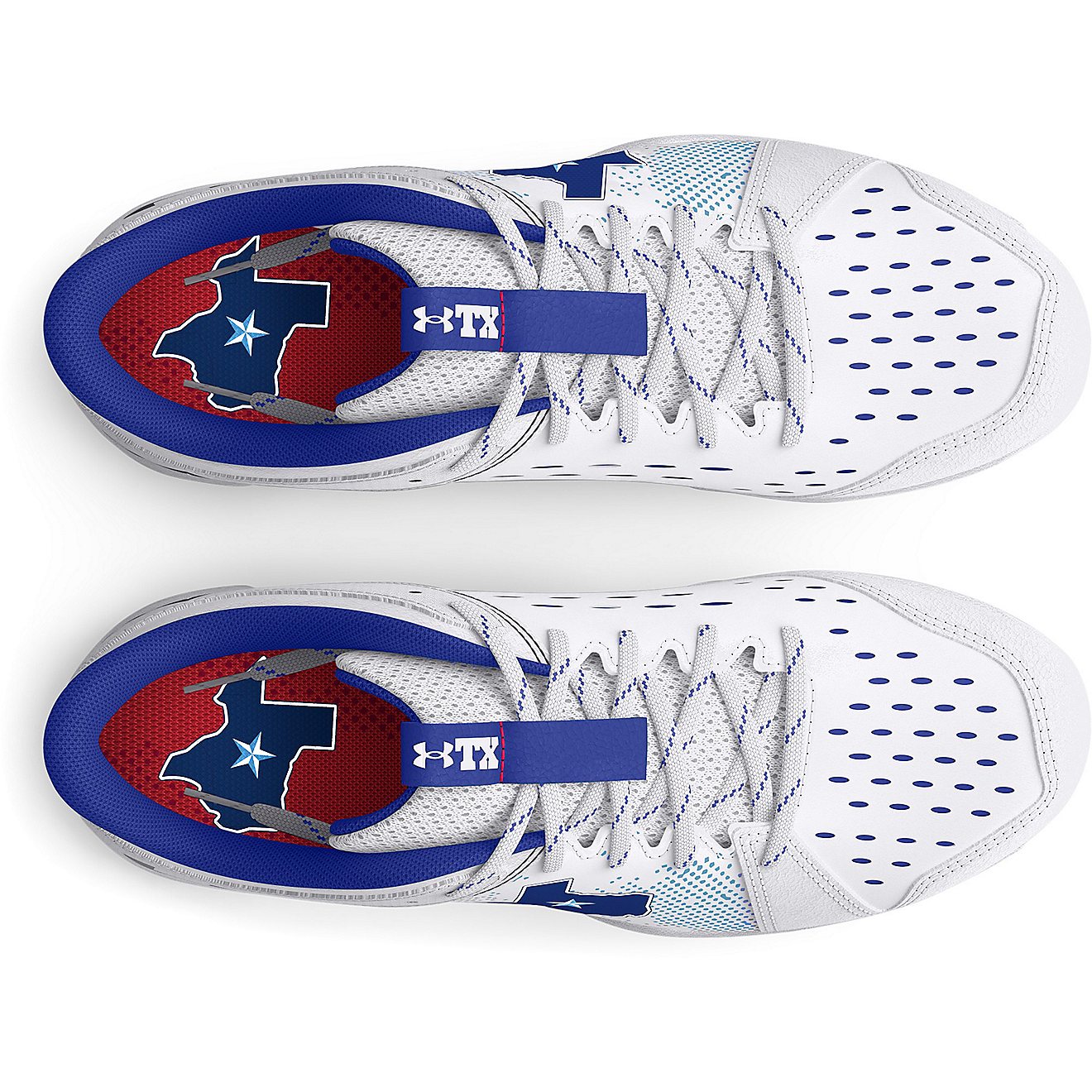 Under Armour Youth Leadoff Low Rubber Molded Texas Baseball Cleats ...